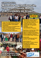 Curso en Sitio: Misterios de Teotihuacán, Tour con Comida Buffet y Actividades de Grupo.