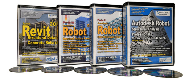 La Biblia de Robot 2016 para Concreto 3 Cursos y Curso Autodesk Robot Acero Nivel 1. Total 4 Cursos